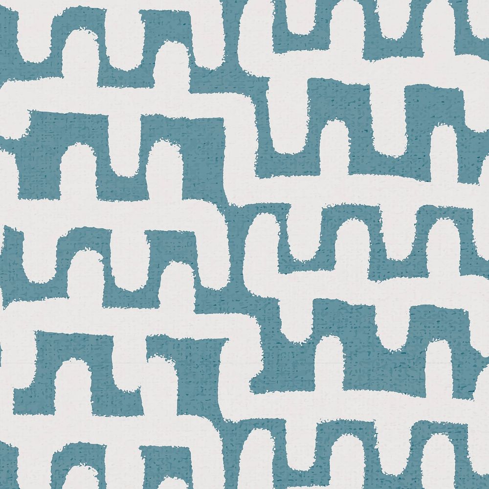 Ethnic pattern, textile vintage background psd in blue