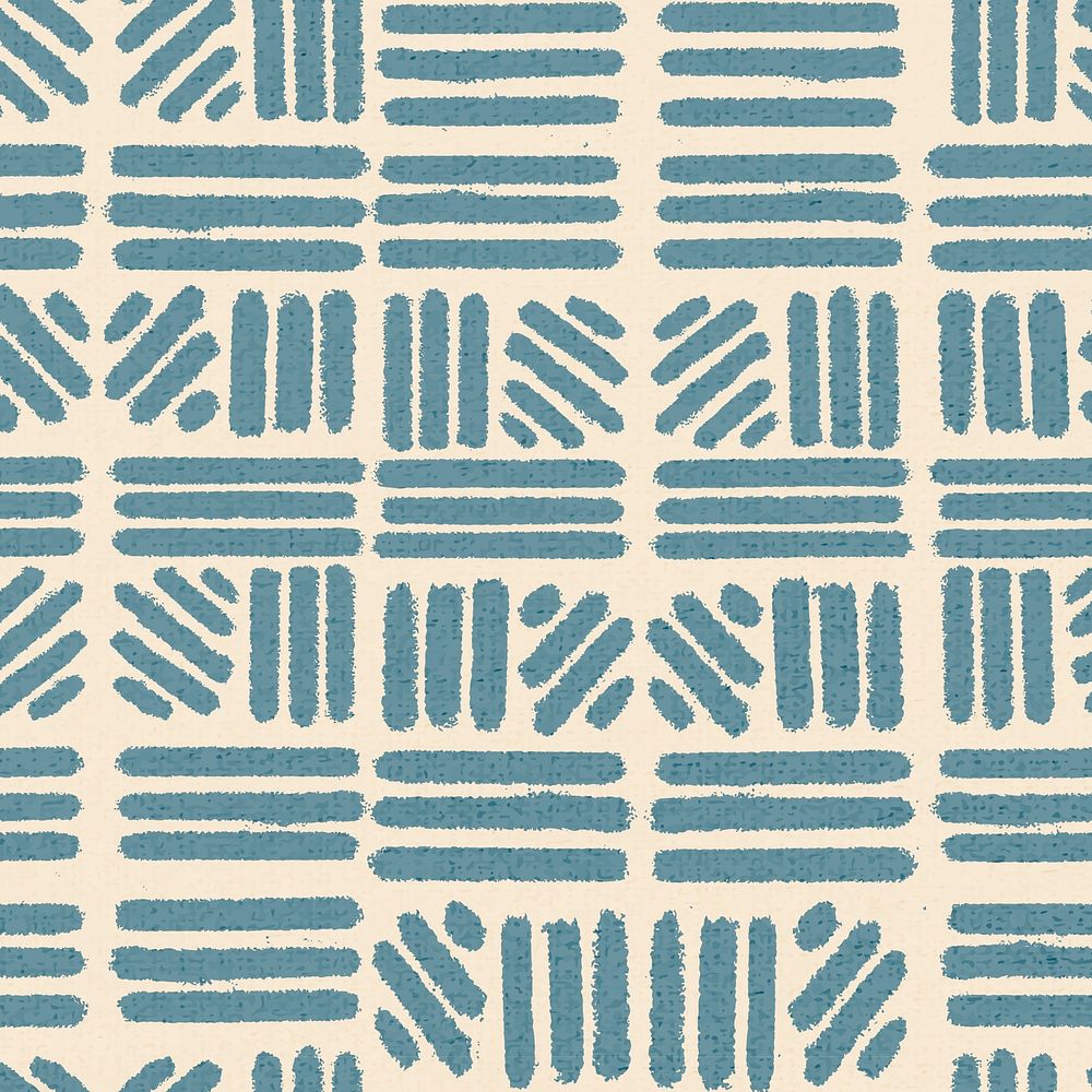 Ethnic striped pattern, textile vintage background psd in blue