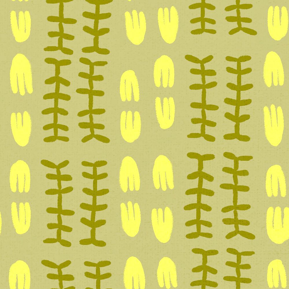 Floral pattern, textile vintage background psd in yellow