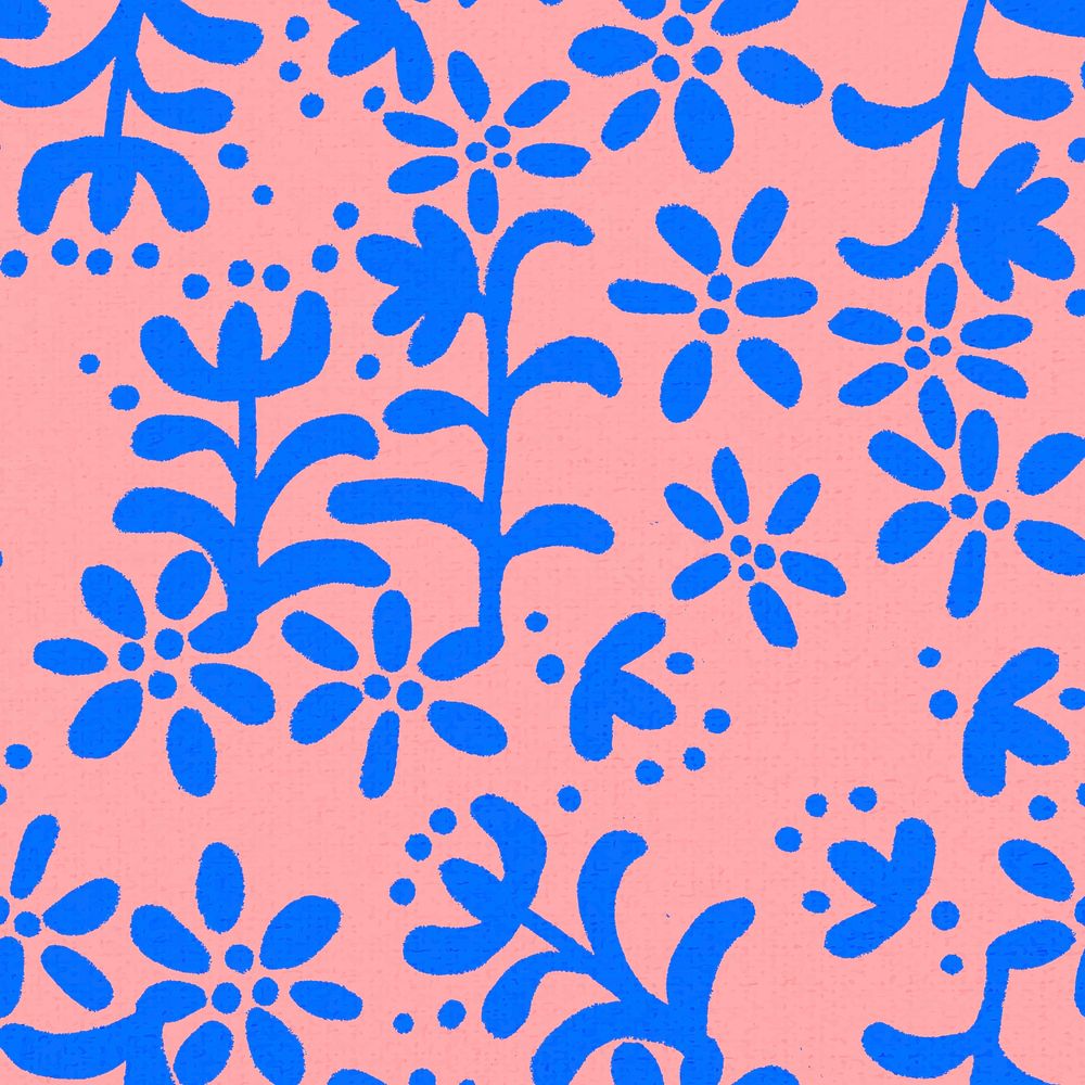 Floral pattern, textile vintage background psd in pink
