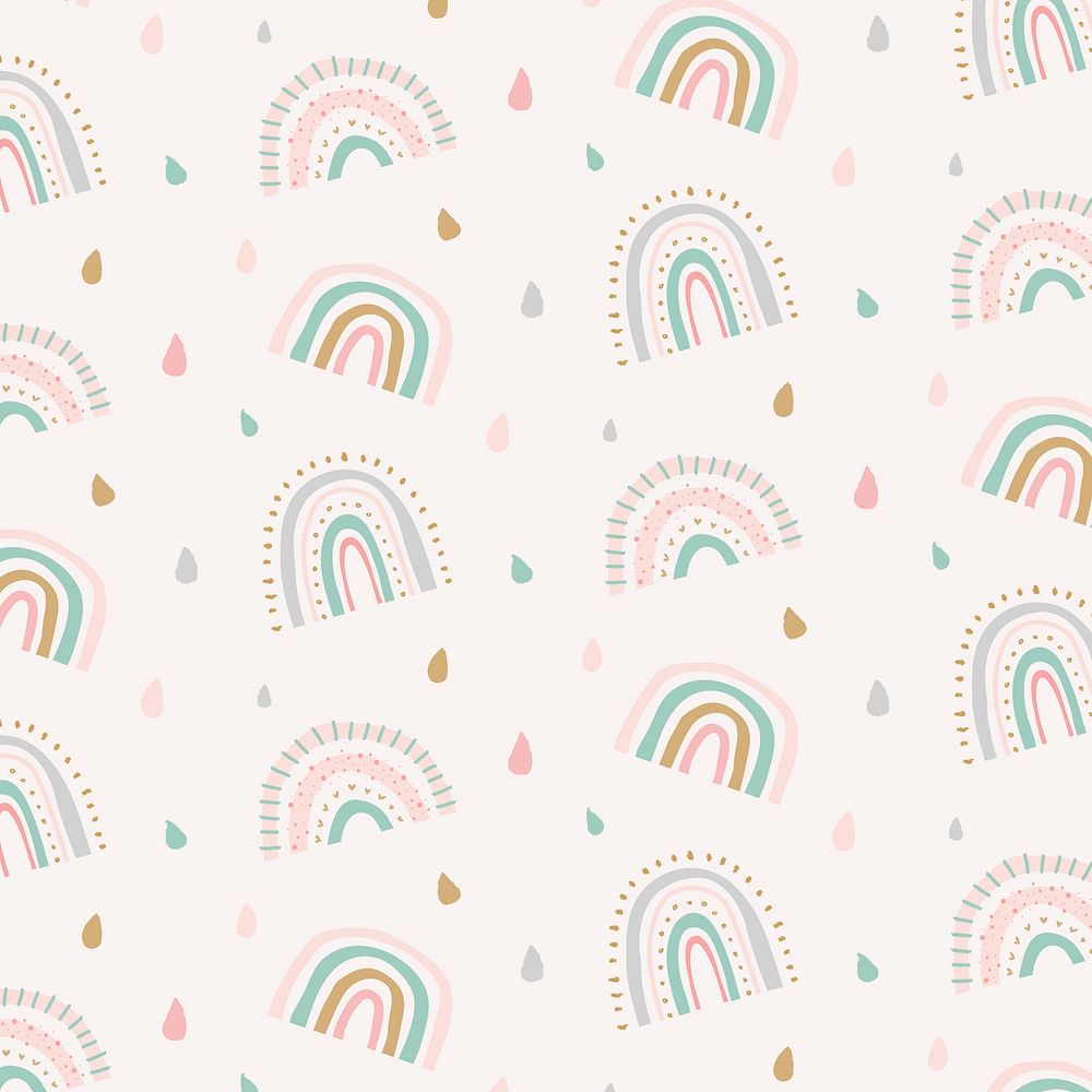 Cute doodle pattern background psd