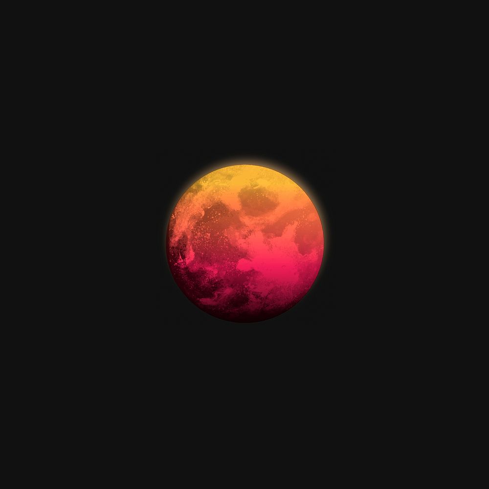 Aesthetic space background, mars planet in outer space vector