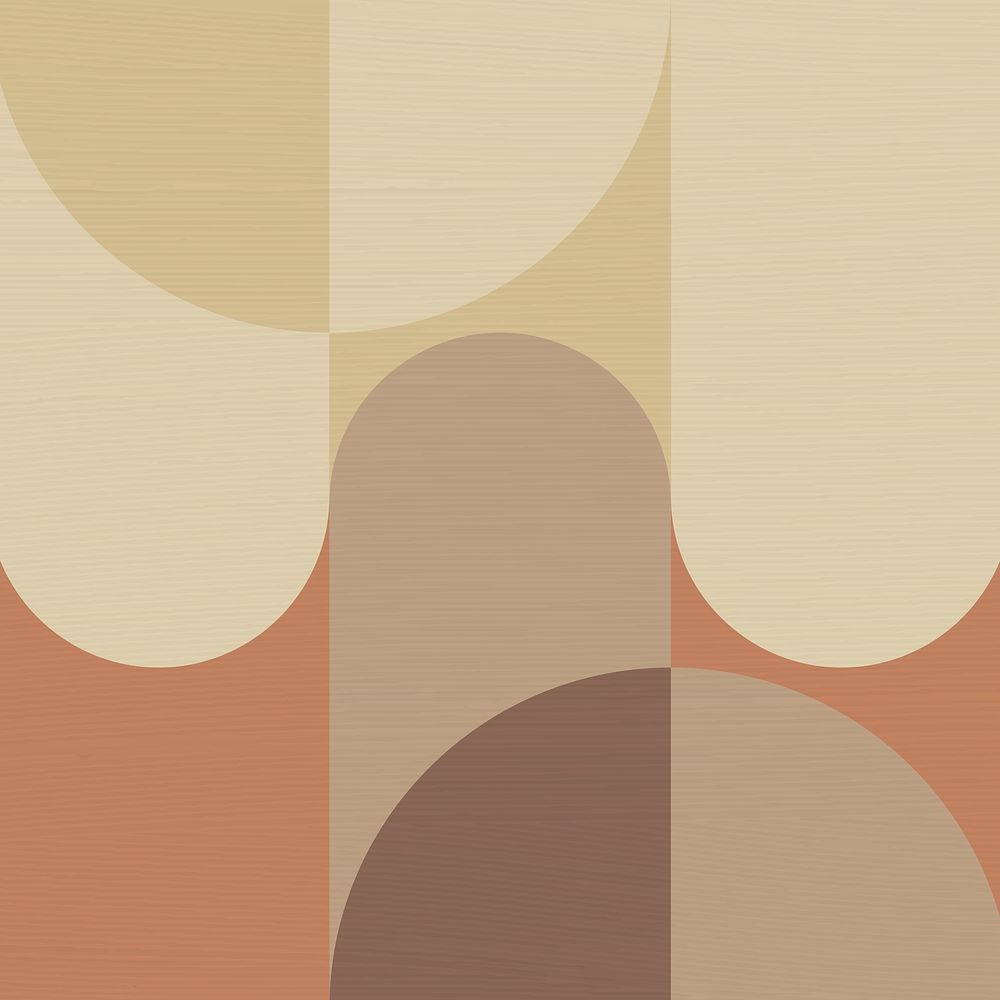 Bauhaus pattern background, brown earth tone psd