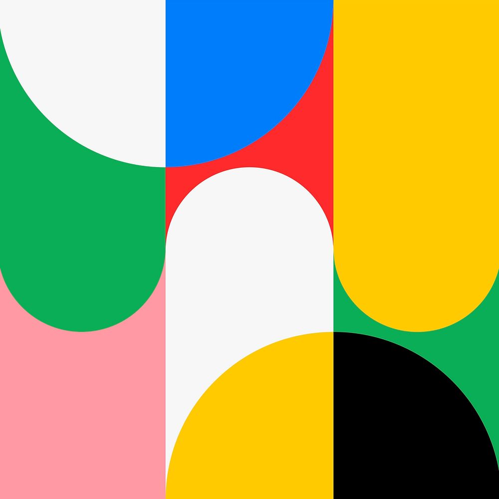 Bauhaus pattern background, colorful primary color