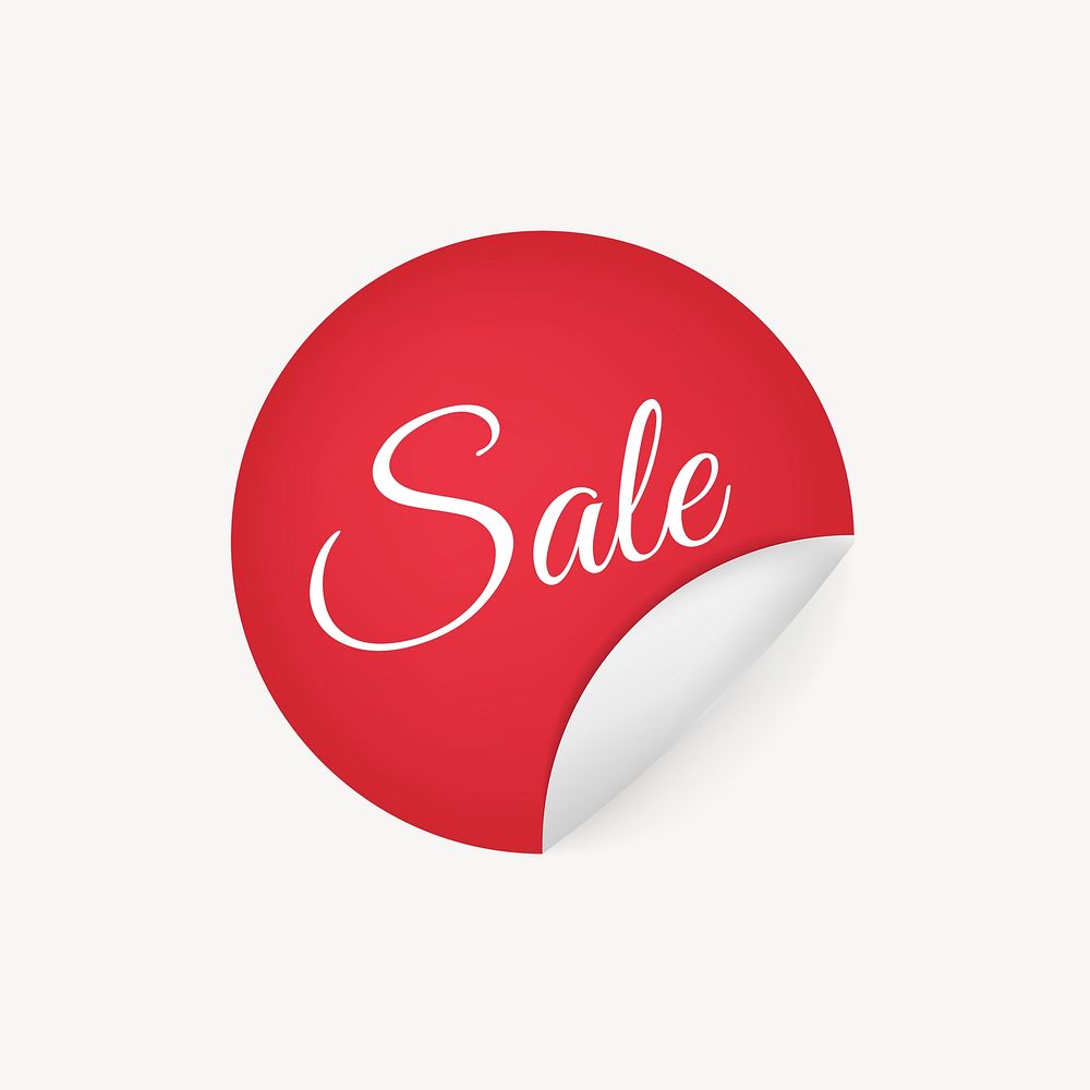 Sale badge sticker, blank psd shopping clipart