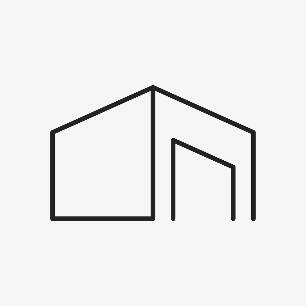 Building icon, architecture symbol flat design vector illustration