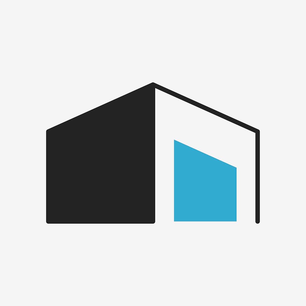 Building icon, architecture symbol flat design vector illustration