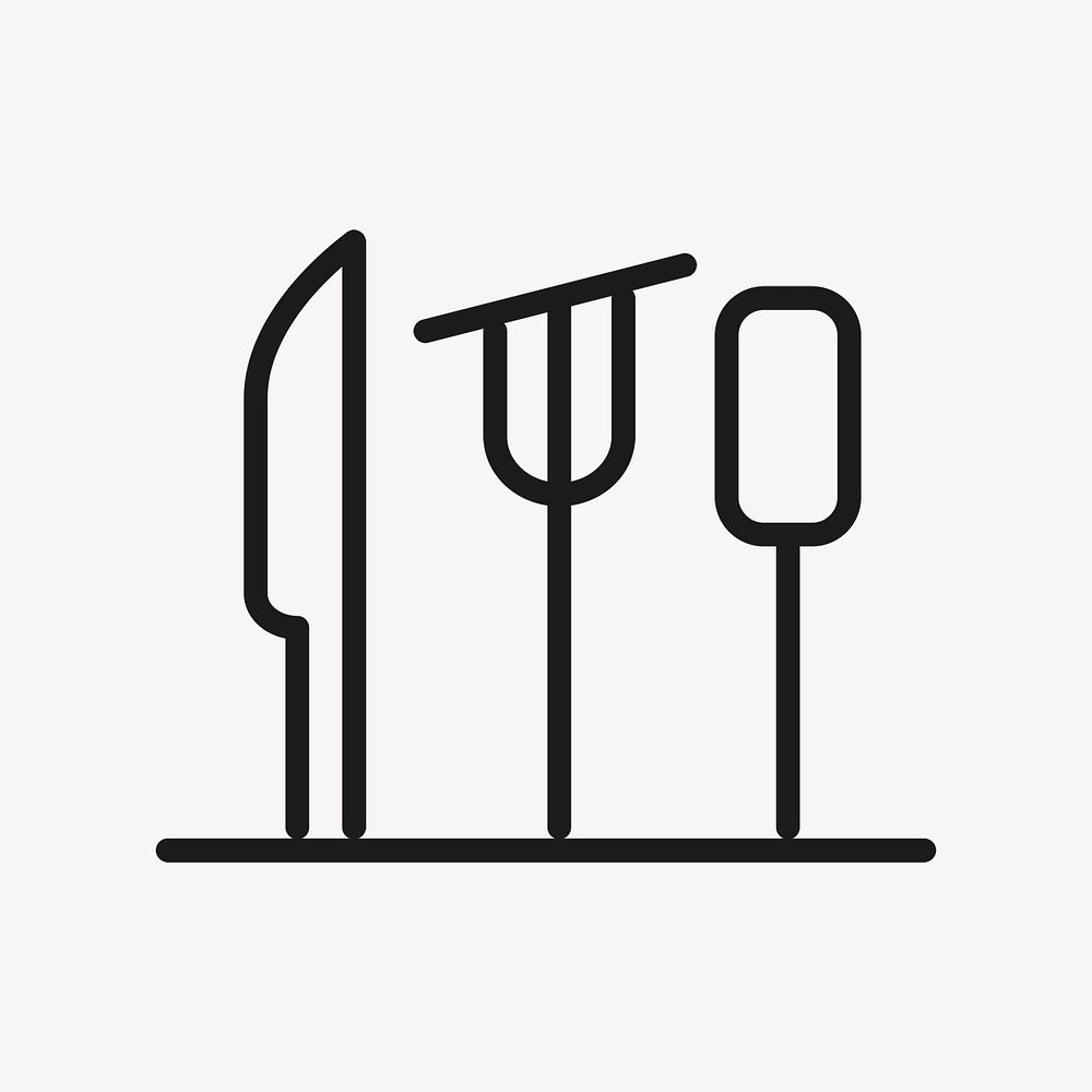 Cutlery logo food icon flat design illustration