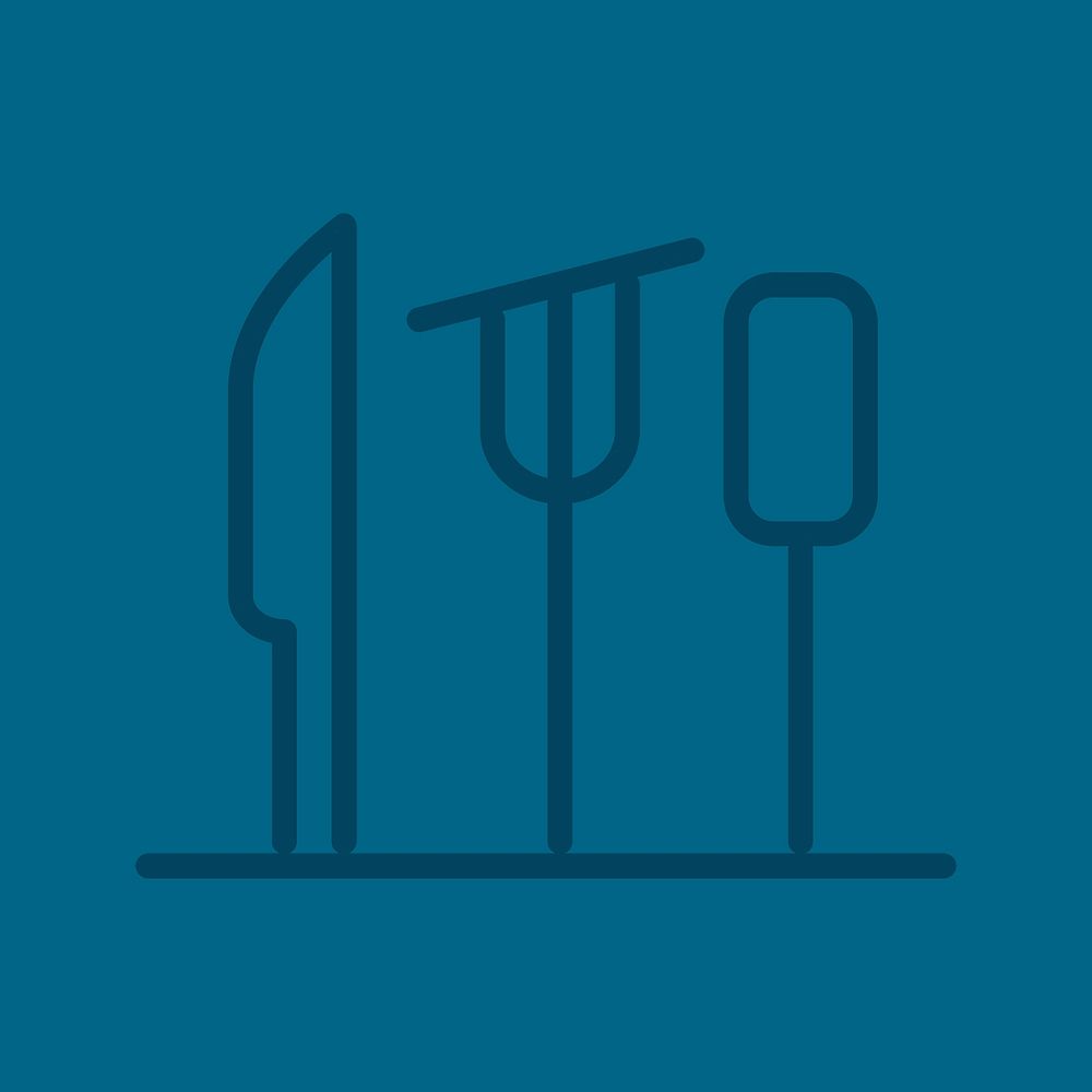 Cutlery logo food icon flat design illustration