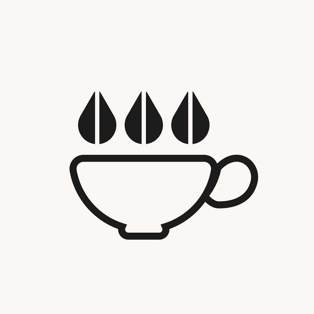 Coffee logo, food icon flat design vector illustration, coffee cup