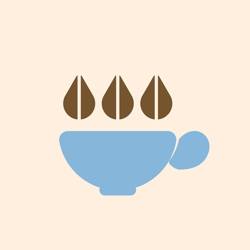 Coffee logo, food icon flat design vector illustration, coffee cup