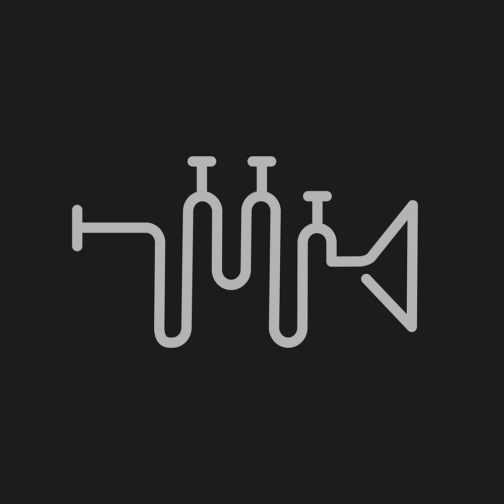 Trumpet icon, music symbol flat design vector illustration