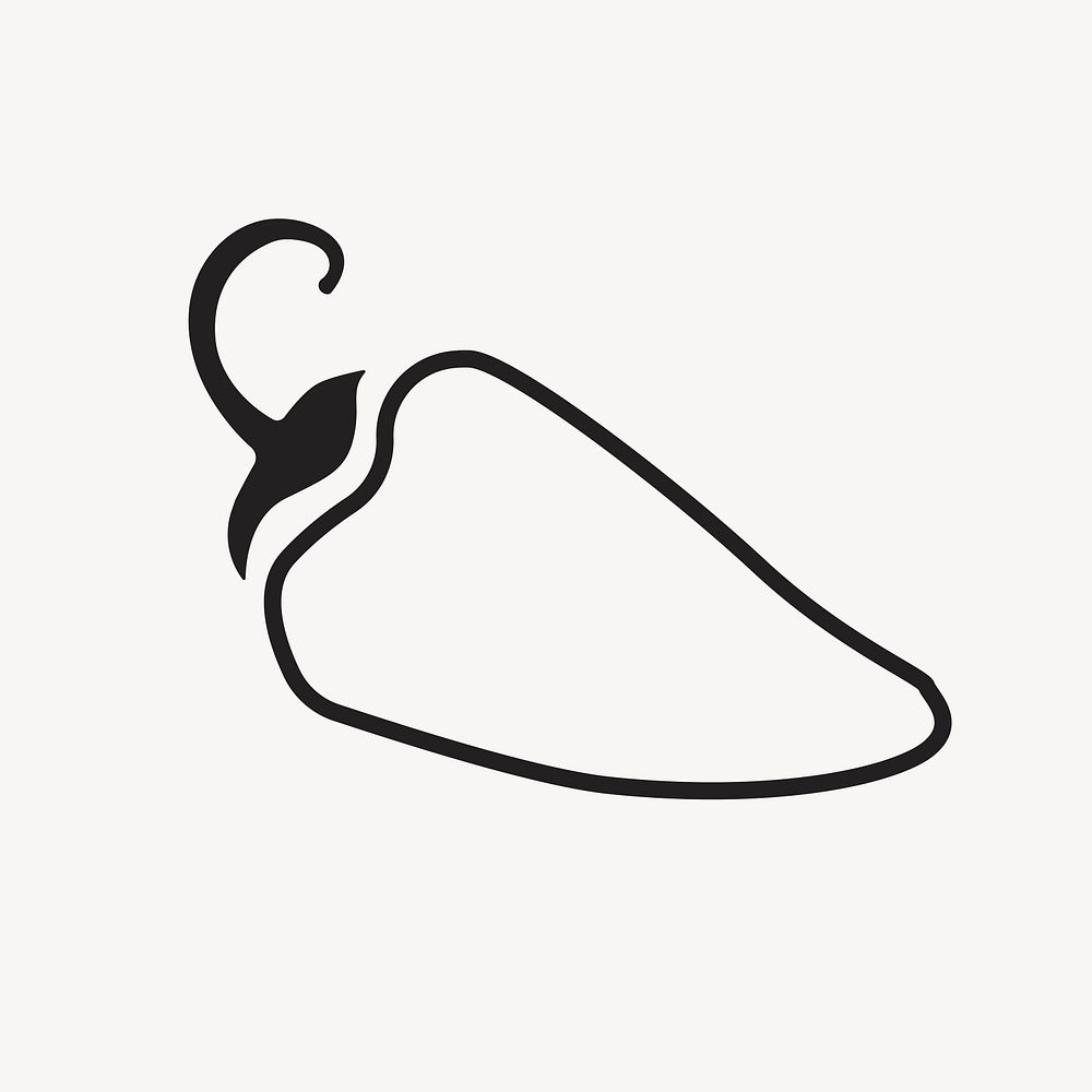 Chilli logo food icon flat design illustration