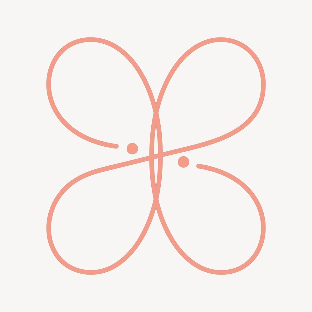 Flower icon, natural product symbol flat design psd illustration