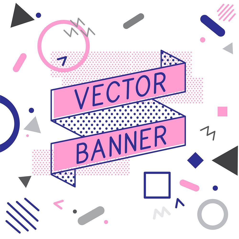 Ribbon banner vectors design