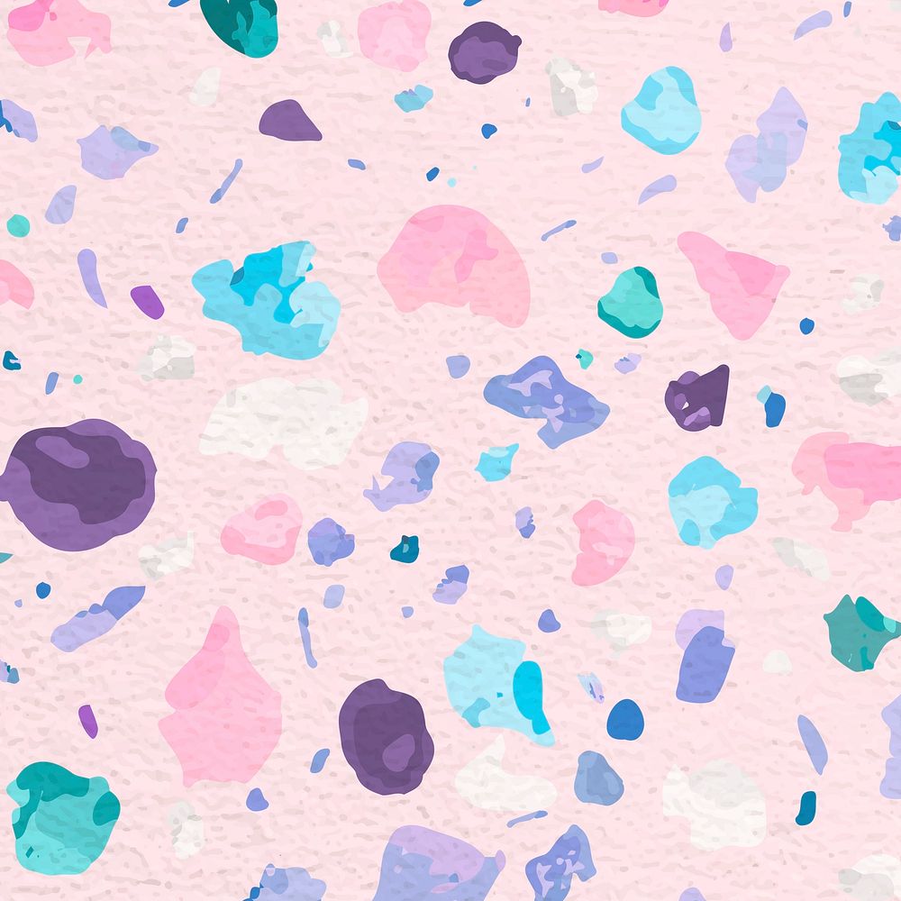 Aesthetic background, Terrazzo pattern, abstract pink design psd