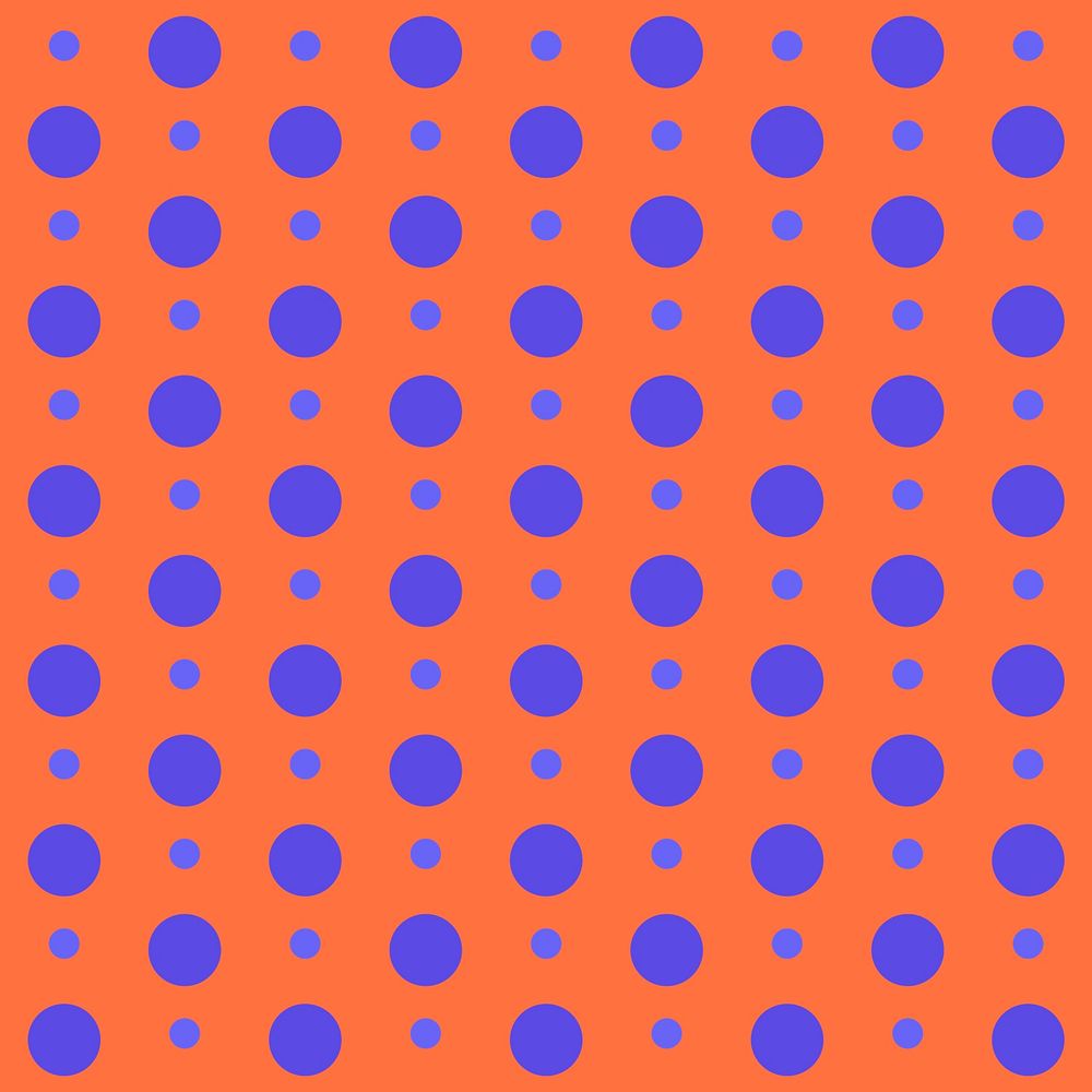 Abstract pattern background, polka dot in orange and purple psd