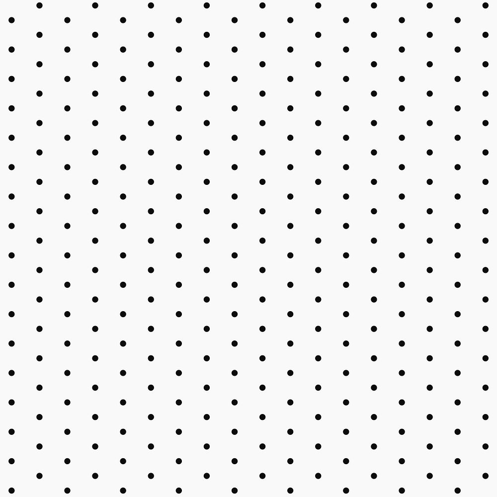 Cute pattern background, polka dot in black and white psd