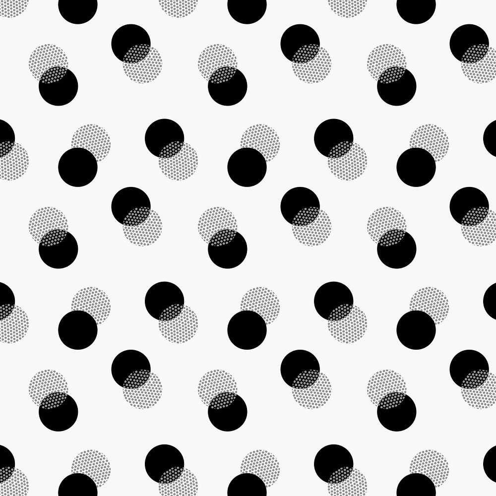 White background, polka dot pattern in black simple design psd