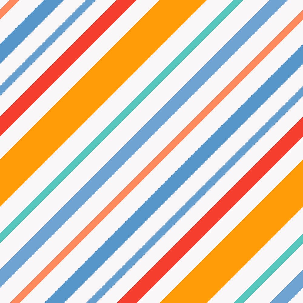 Colorful striped background, orange cute pattern psd