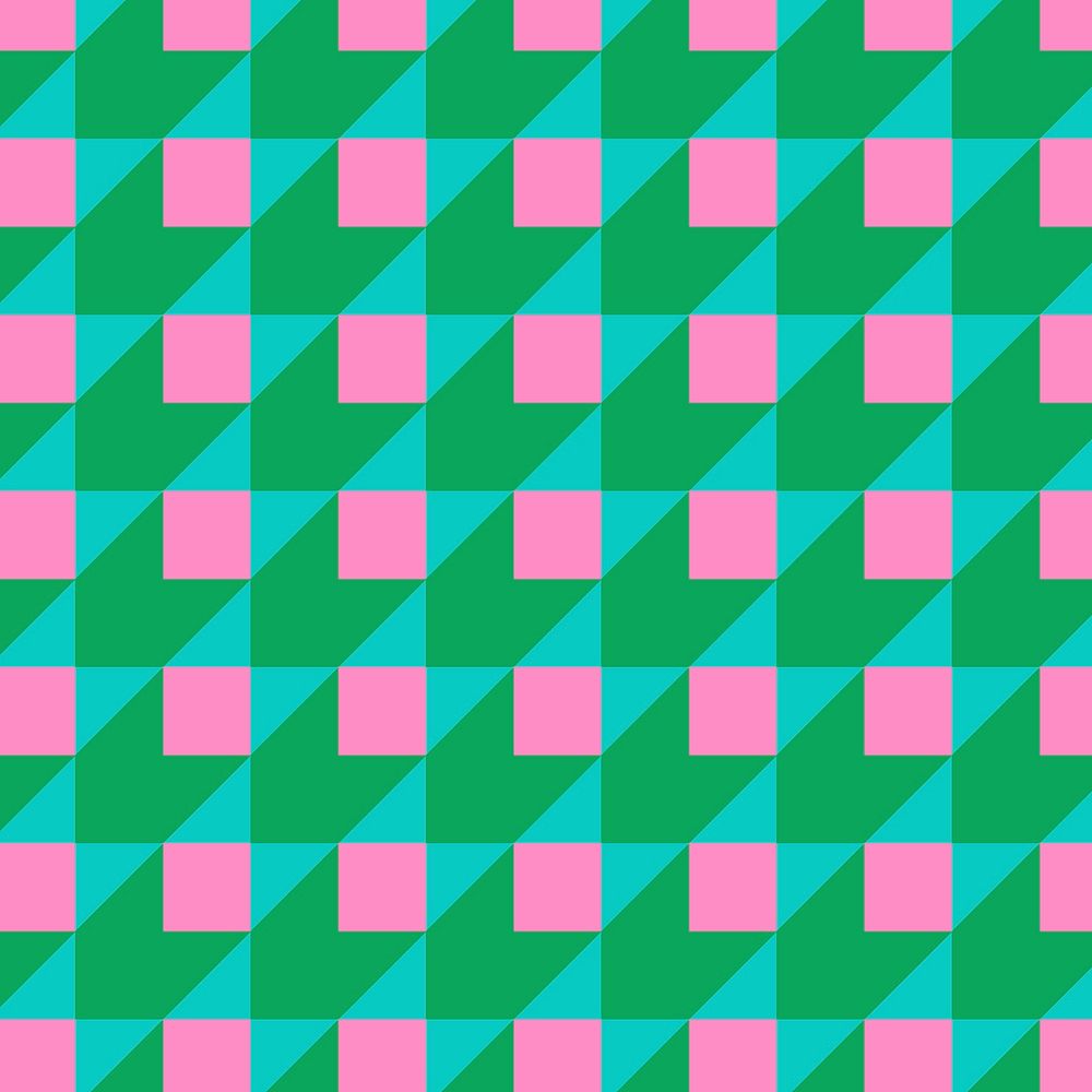Abstract green background, geometric pattern in pink psd