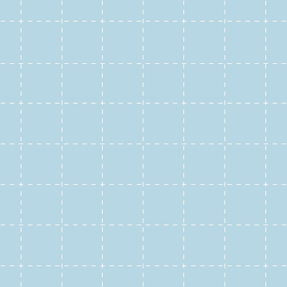 Cute blue background, grid pattern, simple pastel design psd