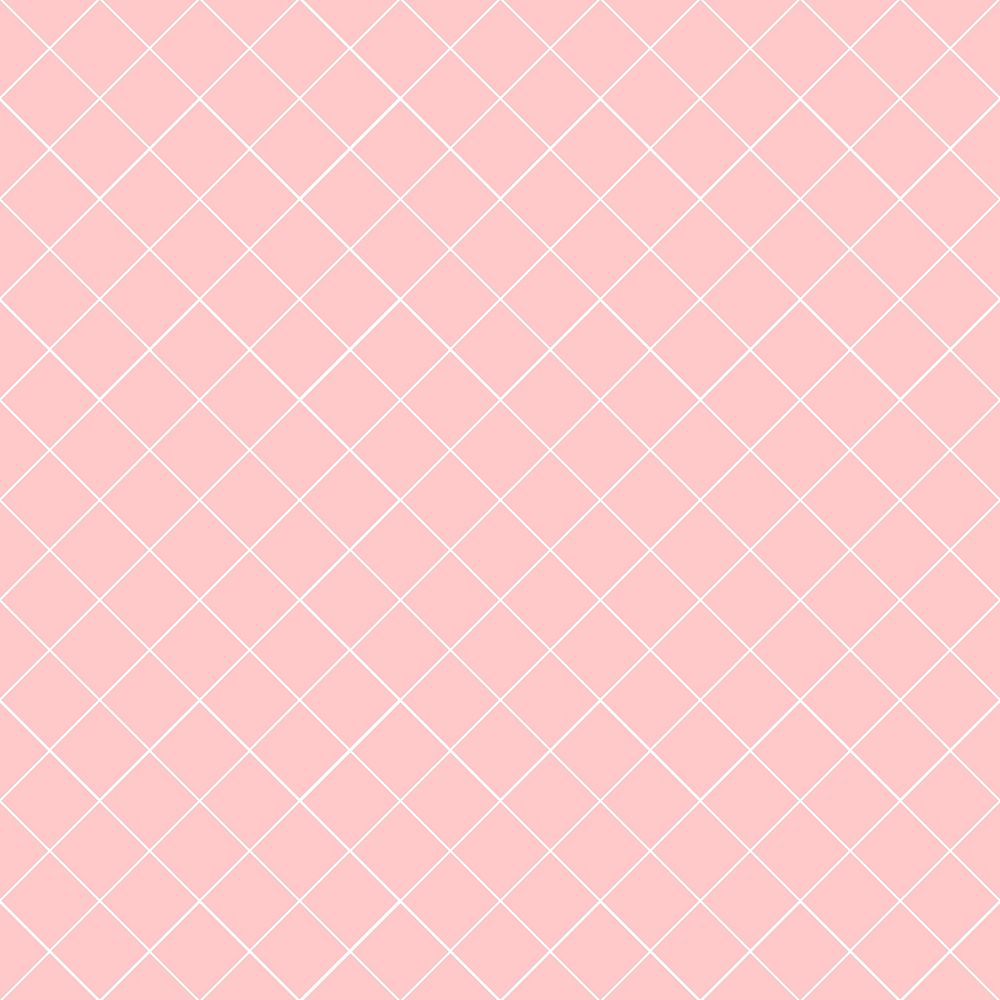 Cute pink background, grid pattern, pastel minimal design psd