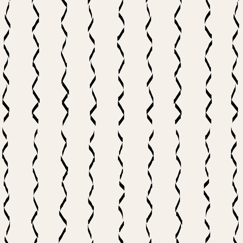 Wavy lined pattern background, black doodle vector, simple design