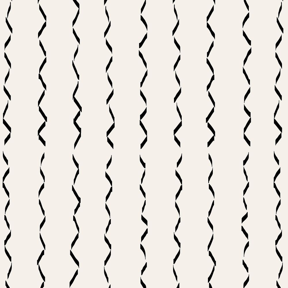 Wavy lined pattern background, black doodle psd, simple design