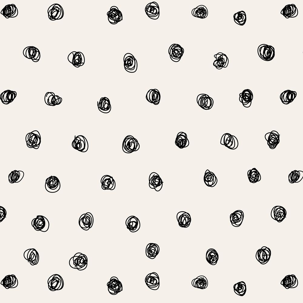 Cute background, polka dot pattern, ink design psd