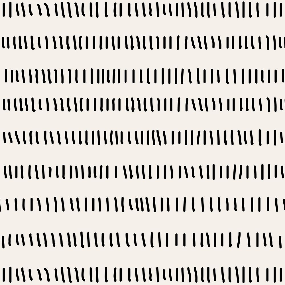 Lined pattern background black doodle vector, simple design