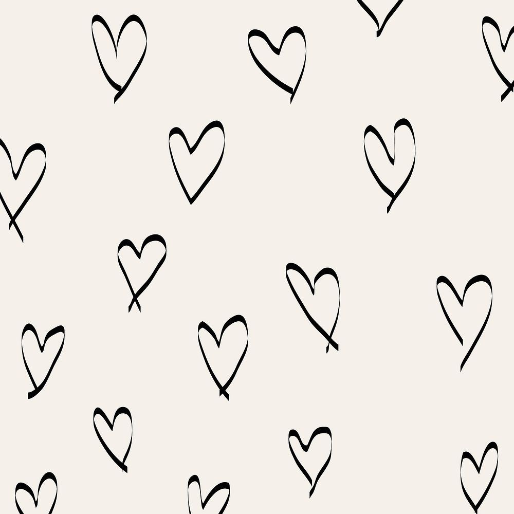 Cute background, heart pattern design psd