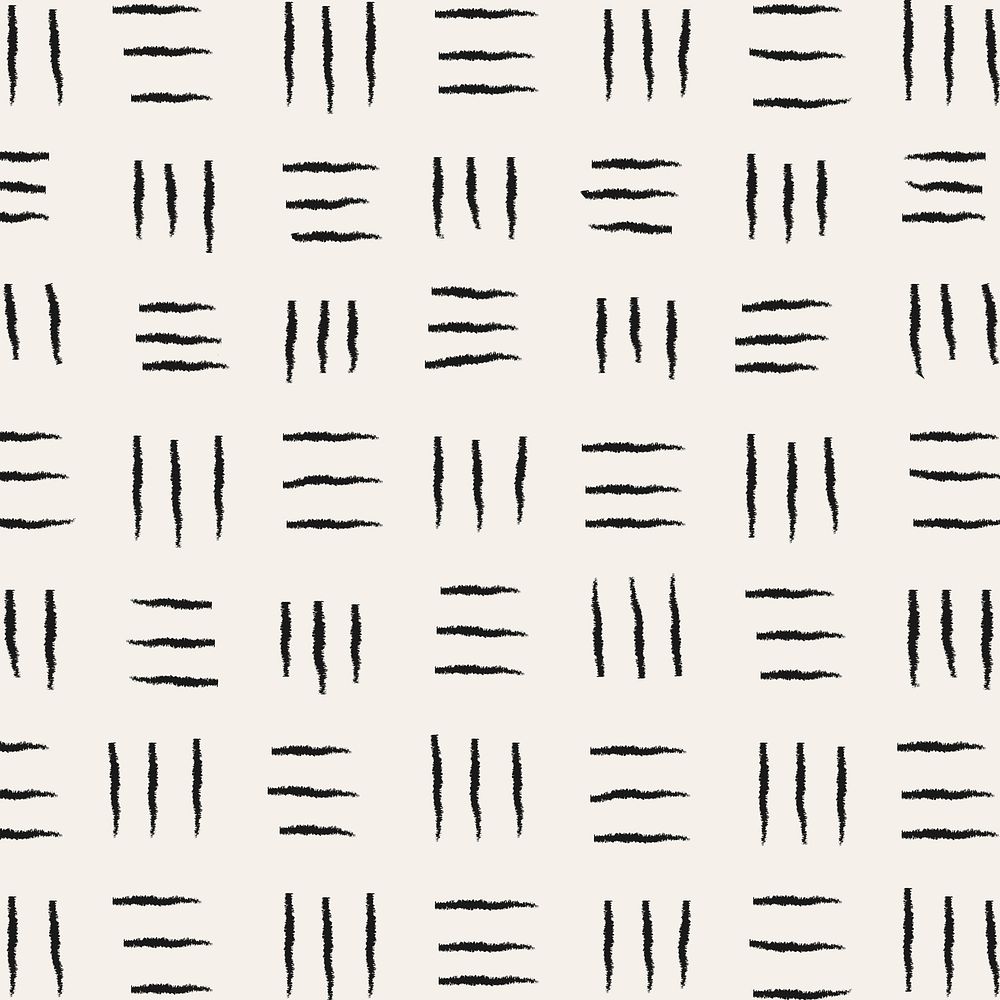 Doodle background, black lined pattern design psd
