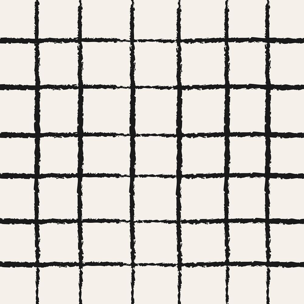 Doodle background, black grid pattern design psd
