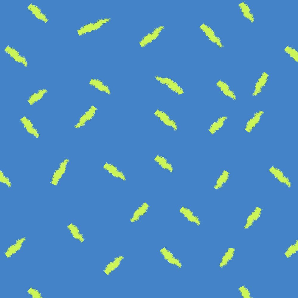 Blue background, brush doodle pattern, simple design vector