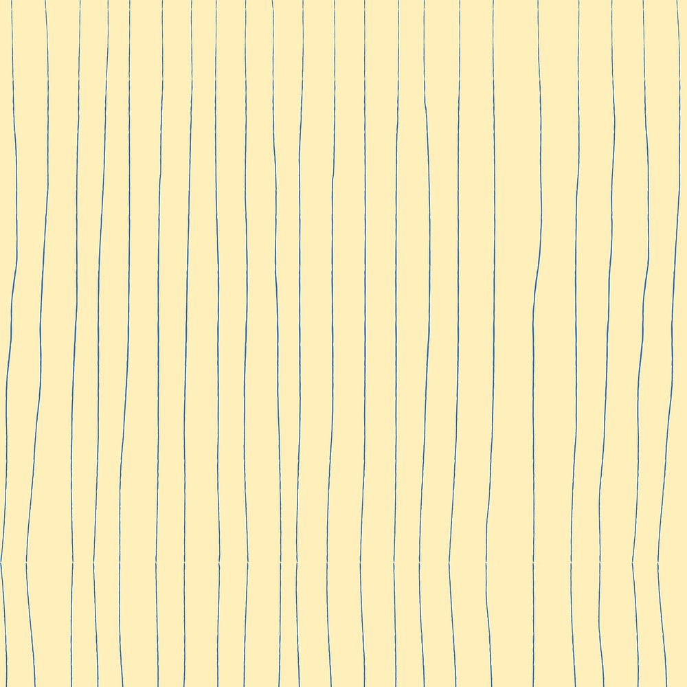Striped pattern background, yellow doodle vector, minimal design