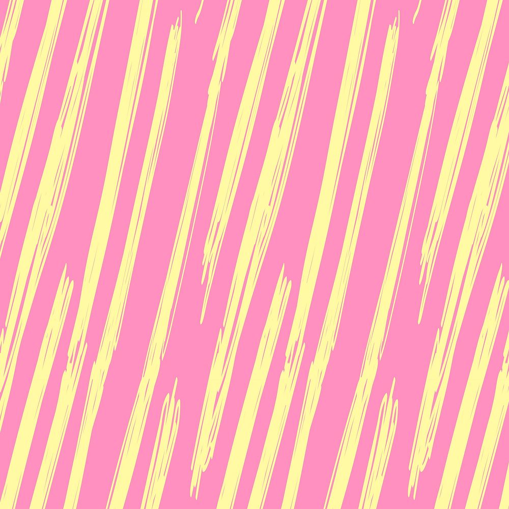 Cute background, yellow brush pattern design vector
