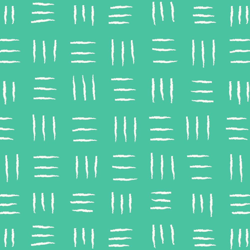 Green background, lined doodle pattern, simple design psd