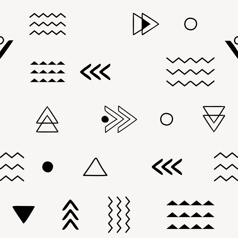 Pattern background, tribal seamless aztec design, black and white geometric style