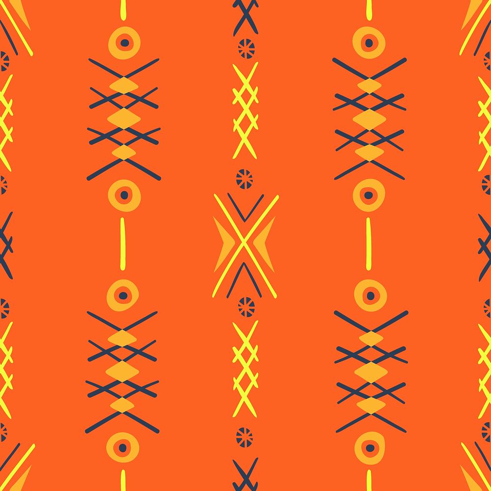 Ethnic pattern background, colorful seamless Aztec design, psd