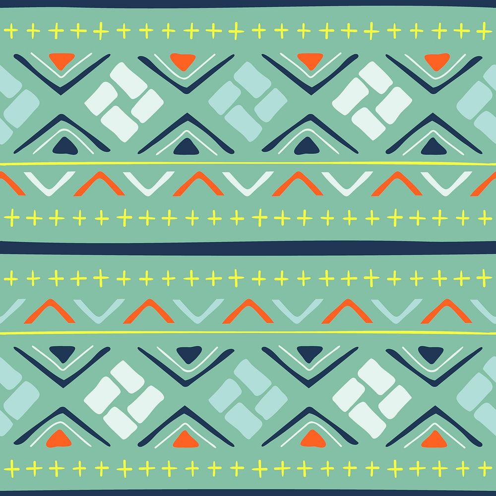 Tribal seamless pattern background, colorful geometric design, psd