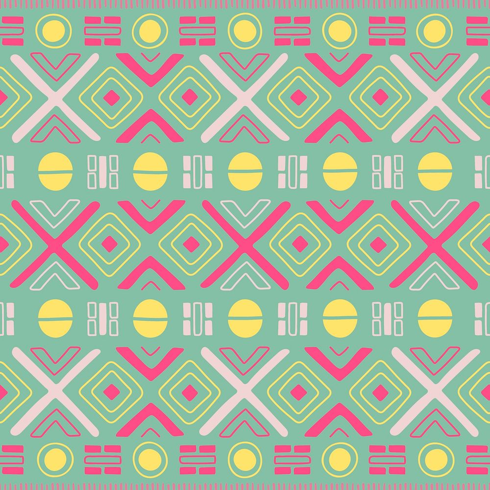 Pattern background, tribal seamless aztec design, colorful geometric style, psd
