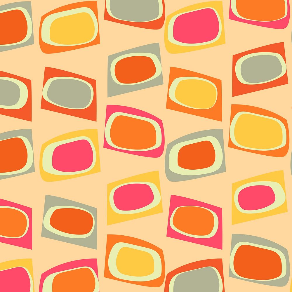 Abstract pattern background, retro colorful design psd
