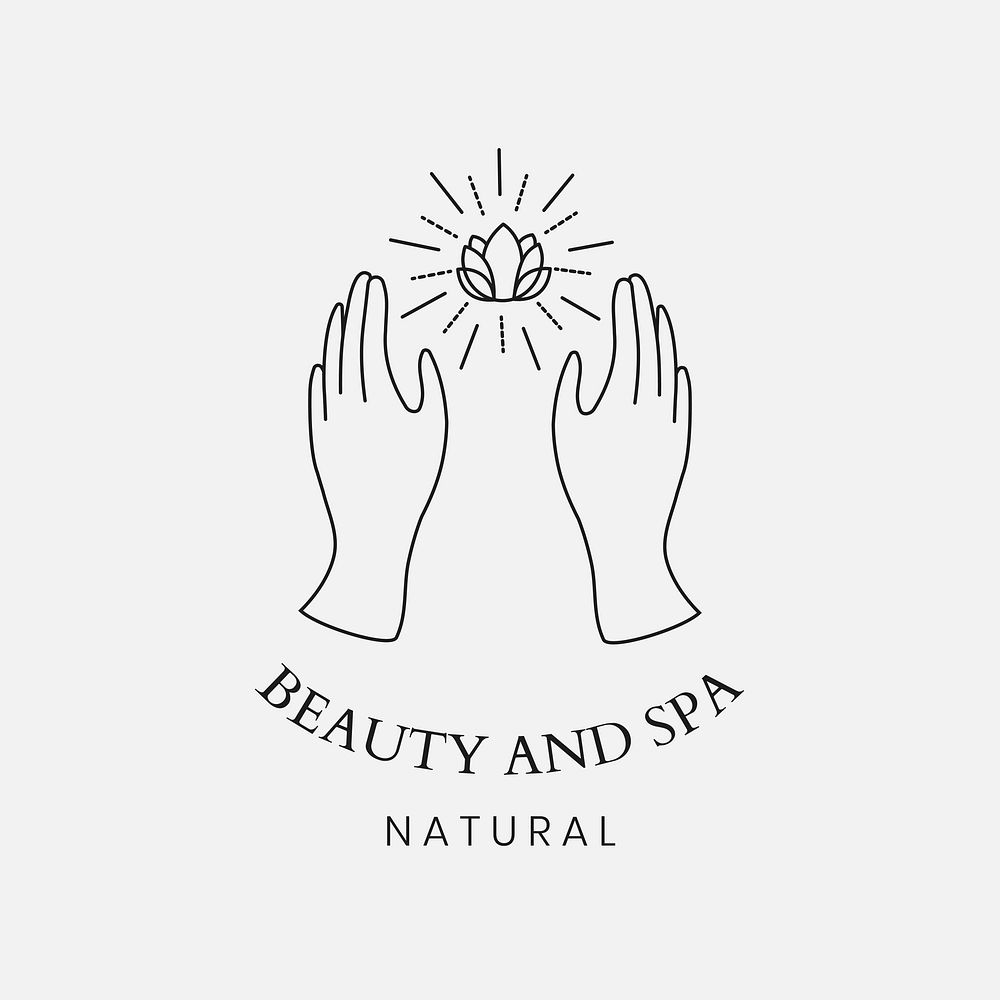 Beauty & spa logo template, for health & wellness branding vector