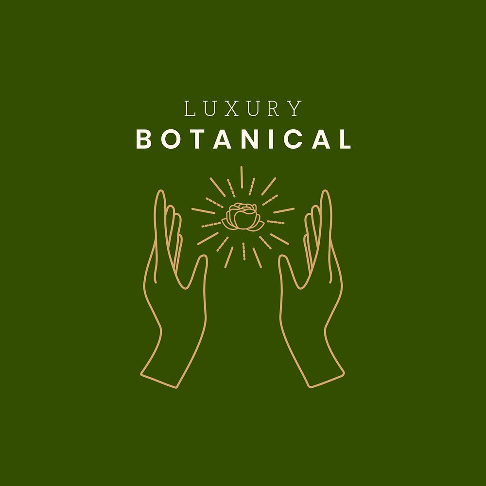 Luxury botanical logo template psd, for health & wellness branding