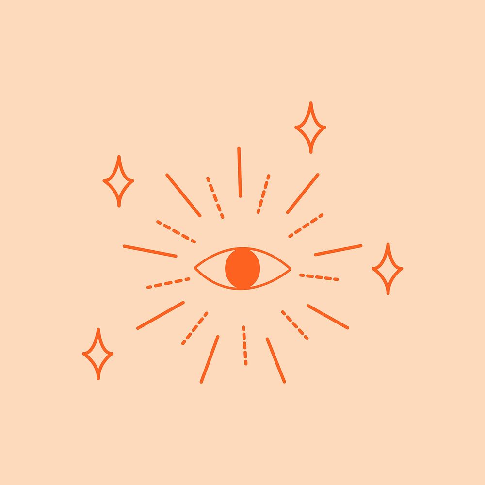 Cute eye sticker design element vector