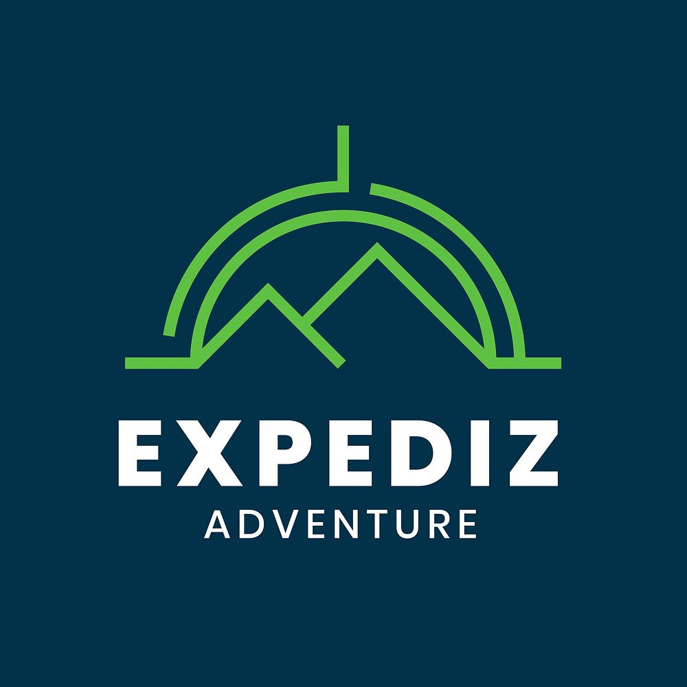 Adventure sports logo clipart, mountain climbing business graphic