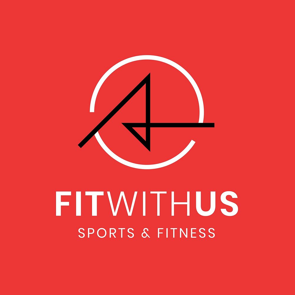 Fitness gym logo template, abstract illustration in modern design vector
