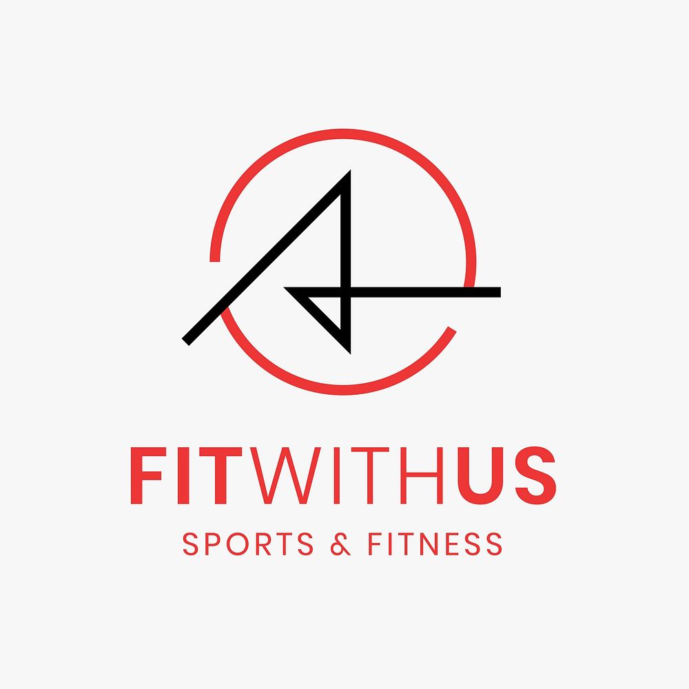 Fitness gym logo clipart, abstract illustration in modern design