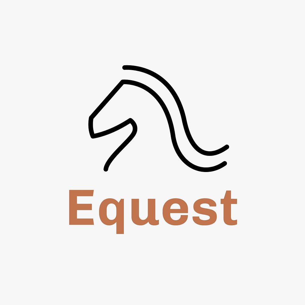 Equestrian club logo clipart, horse riding business, modern design